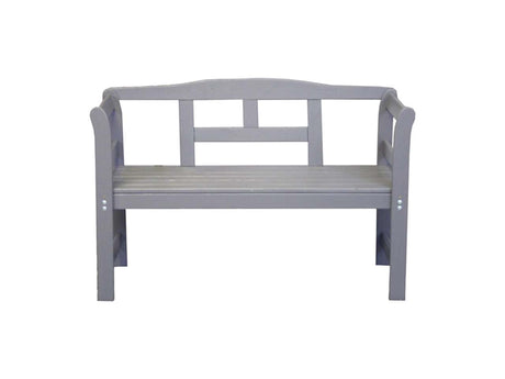 Banc de jardin Sens bois de pin FSC 113x40x75cm gris