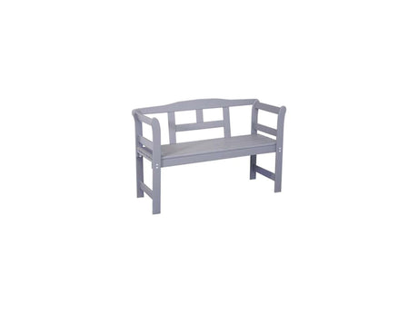 Banc de jardin Sens bois de pin FSC 113x40x75cm gris