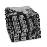 Ddddd torchon canal 50x55cm noir 6 pcs