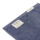 Walra serviette invité refaite coton bleu 2x 30x50 | 2 pièces