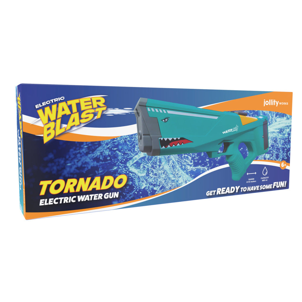 Andre mærker Waterblast Electric Water Gun Tornado + 600 ml boble, der blæser grønt