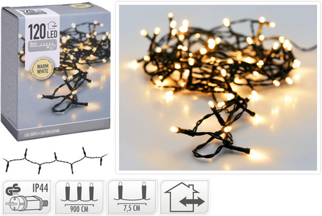 Éclairage LED de Noël sans feu 120ww extérieur | 2 pièces