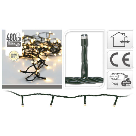 S.i.a. Guirlandes de Noël 36m 480 lumières LED IP44