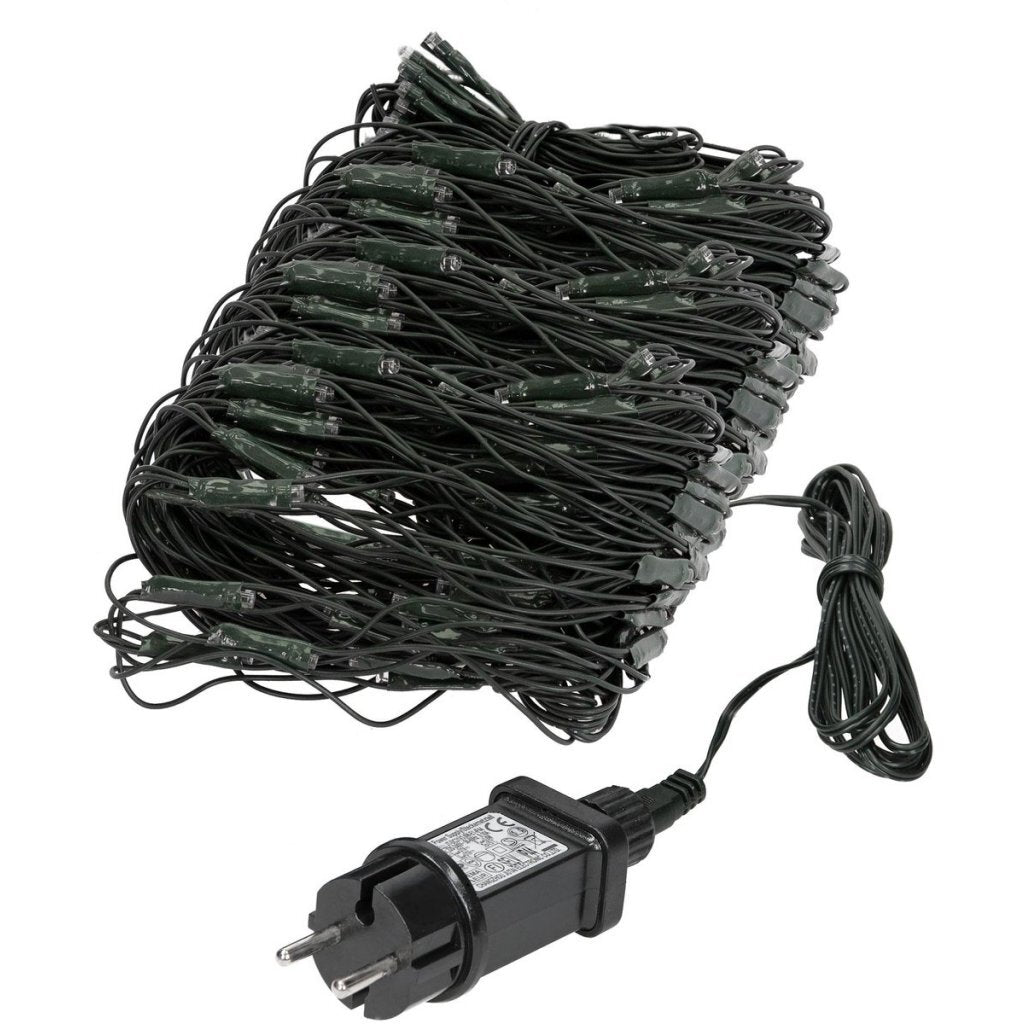 S.i.a. Filet lumineux LED 300x150 cm 320 LED blanc chaud lumière vert