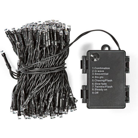 Décoration d'intérieur s.i.a. éclairage LED à batterie 48 LED 350 cm lumière blanche chaude noir