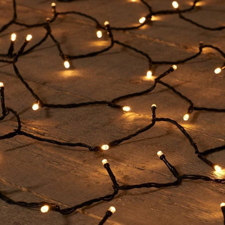 Décoration d'intérieur s.i.a. éclairage LED à batterie 48 LED 350 cm lumière blanche chaude noir