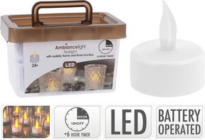 Photophore LED 24 pièces avec minuterie | 2 pièces