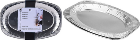 Excellent Houseware Houseware Plats de service en aluminium 42,5x28,5 cm 2 pièces