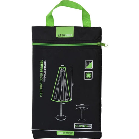 Housse de jardin Pro pour parasol noir 175xø28xø50cm