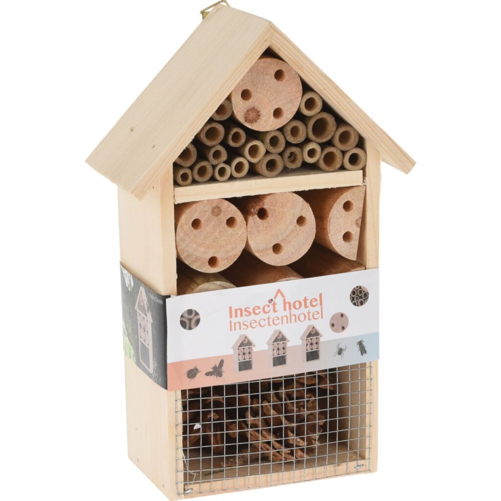 Hôtel à insectes en bois Basic 15x9x25 cm