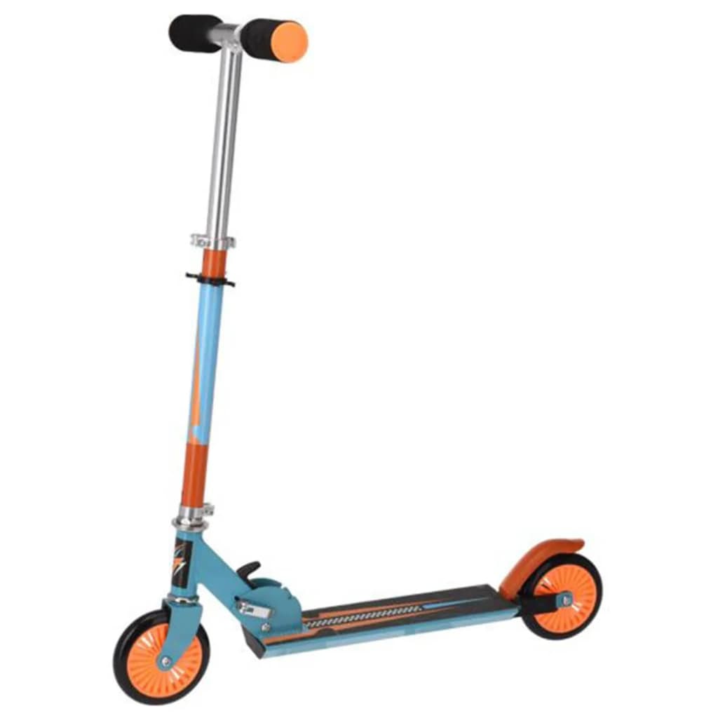 XQ max étape pliable avec frein à pied bleu et orange