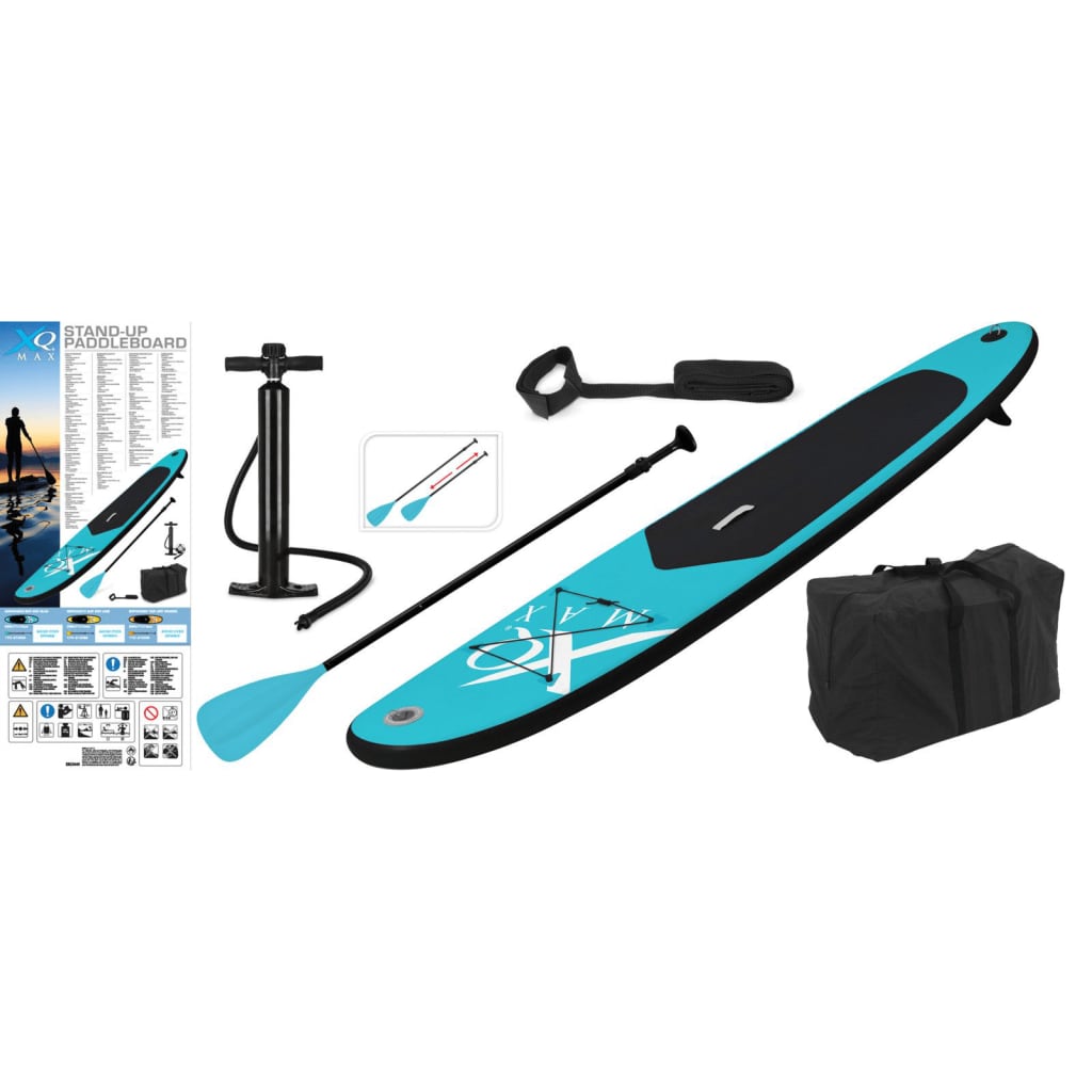 XQ Max XQ Max Stand Up Paddleboard aufblasbar 285 cm blau und schwarz