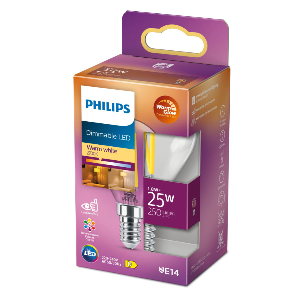 Philips LED Classic 25w P144 E14 CLD90 SRT4 Luucht