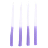 Overige merken dip dye kaars wax lila 30,5x2,2 cm 4 stuks