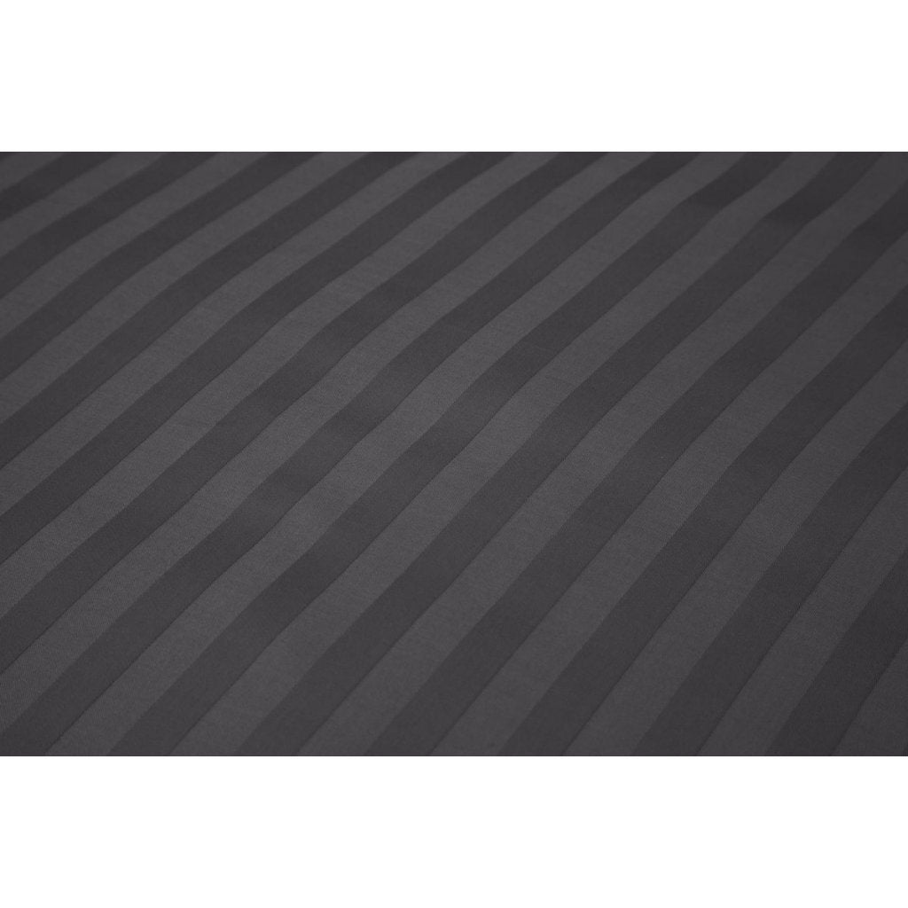 Housse de couette double en satin de coton Ten Cate à rayures 240x200 220 cm anthracite