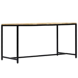 Vidaxl eettafel 140x70x75 cm massief ruw mangohout