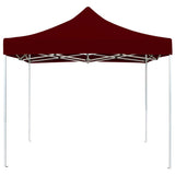 Vidaxl Partyent professionell flappbar 3x3 m Aluminum Wäin Rood