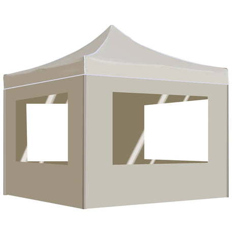 Vidaxl PartyTent pliable avec des murs de la crème en aluminium 3x3 m