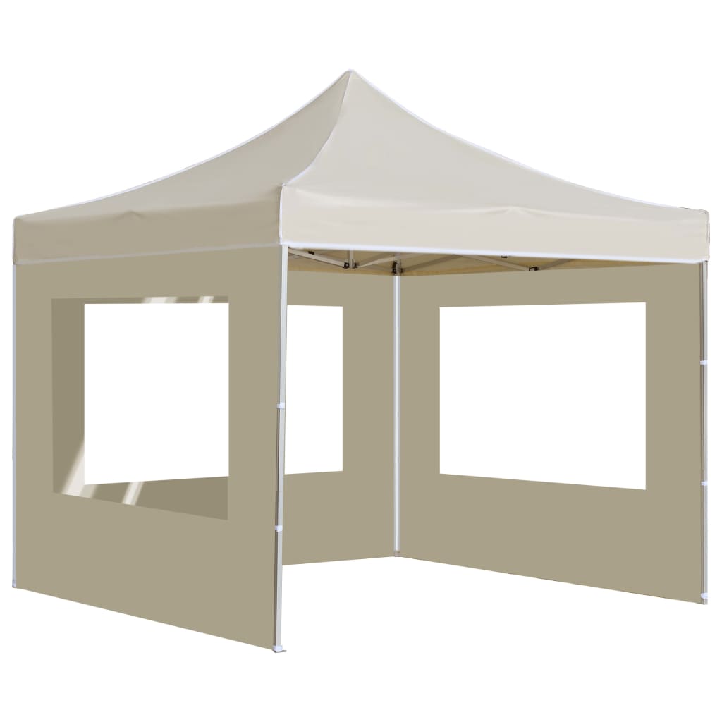Vidaxl PartyTent pliable avec des murs de la crème en aluminium 3x3 m