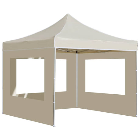 Vidaxl PartyTent pliable avec des murs de la crème en aluminium 3x3 m