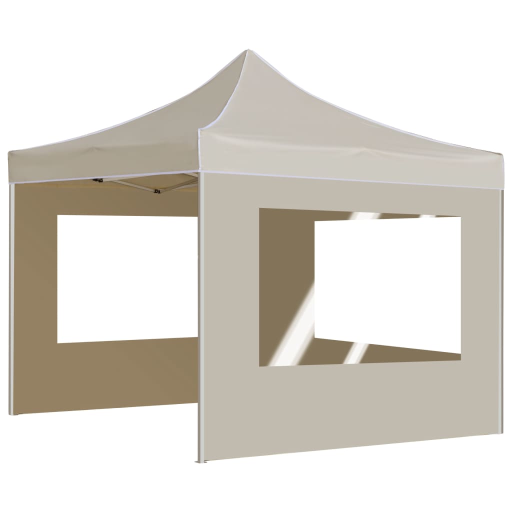 Vidaxl PartyTent pliable avec des murs de la crème en aluminium 3x3 m