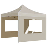 Vidaxl PartyTent pliable avec des murs de la crème en aluminium 3x3 m
