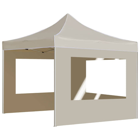 Vidaxl PartyTent pliable avec des murs de la crème en aluminium 3x3 m
