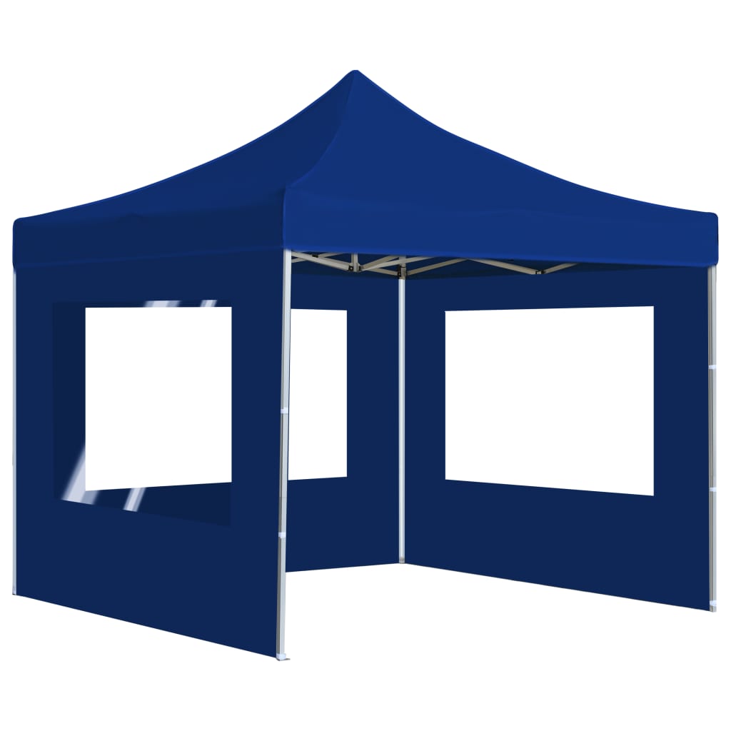 Vidaxl Partytent faltbar mit Wänden 3x3 m Aluminiumblau