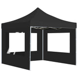 Vidaxl PartyTent pliable avec des murs anthracite en aluminium 3x3 m
