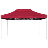Vidaxl PartyTent pliable professionnellement 4,5x3 m de vin en aluminium rouge