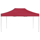 Vidaxl PartyTent pliable professionnellement 4,5x3 m de vin en aluminium rouge