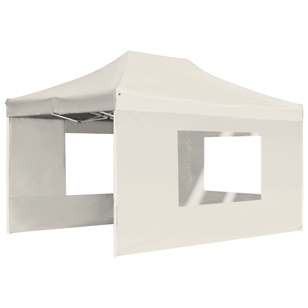 Vidaxl PartyTent sammenleggbar med vegger 4,5x3 m aluminiumskrem