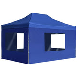Vidaxl PartyTent pliable avec des murs 4,5x3 m en aluminium bleu