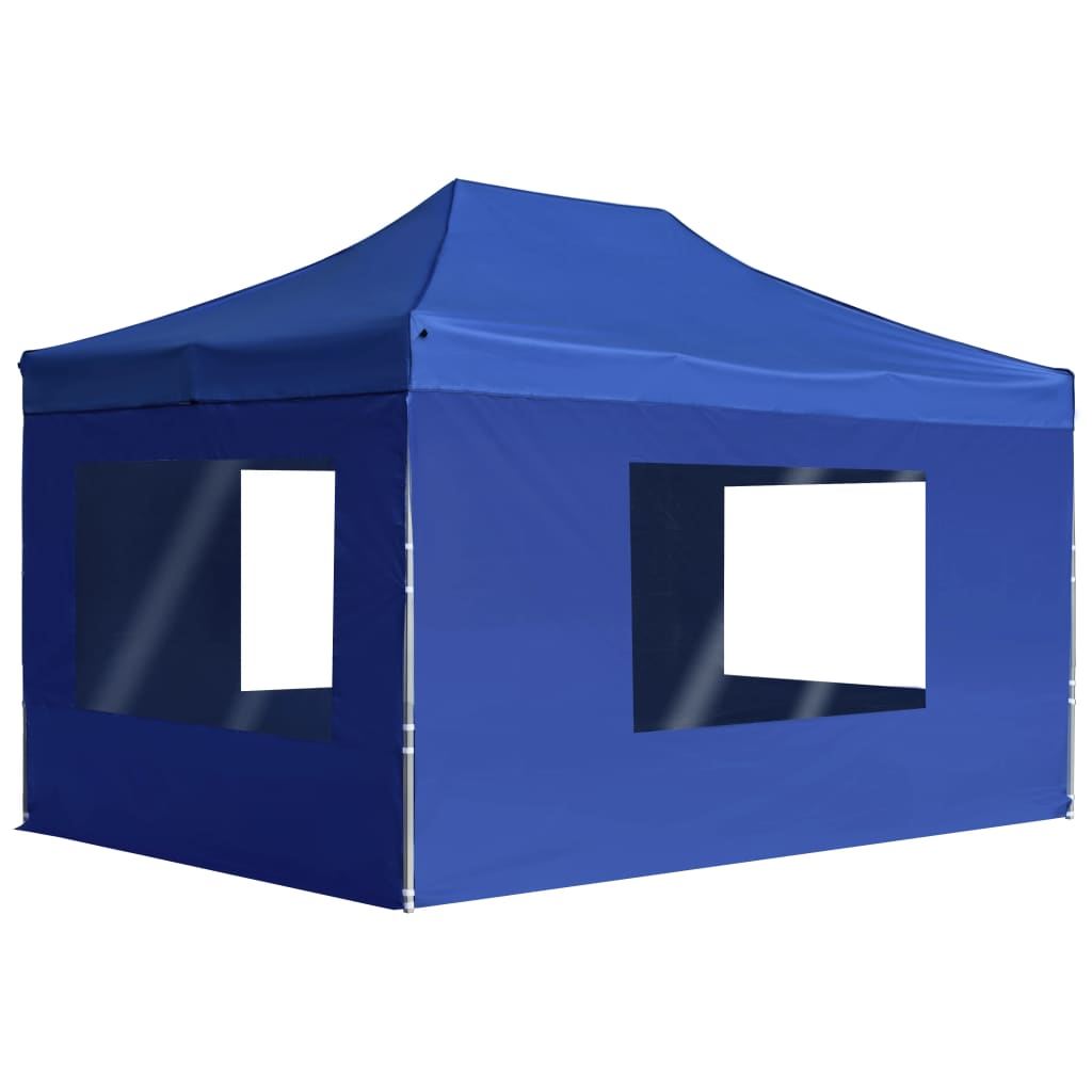 Vidaxl PartyTent sammenleggbar med vegger 4,5x3 m aluminium blå