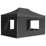 Vidaxl PartyTent sammenleggbar med vegger 4,5x3 m aluminium antracitt