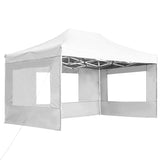 Vidaxl Partytent faltbar mit Wänden 4,5 x 3 m Aluminium weiß