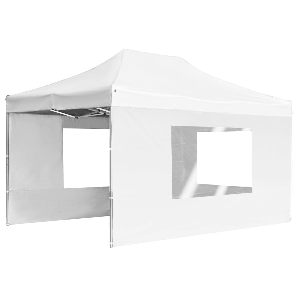 Vidaxl Partytent faltbar mit Wänden 4,5 x 3 m Aluminium weiß