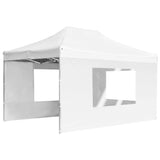 Vidaxl Partytent faltbar mit Wänden 4,5 x 3 m Aluminium weiß