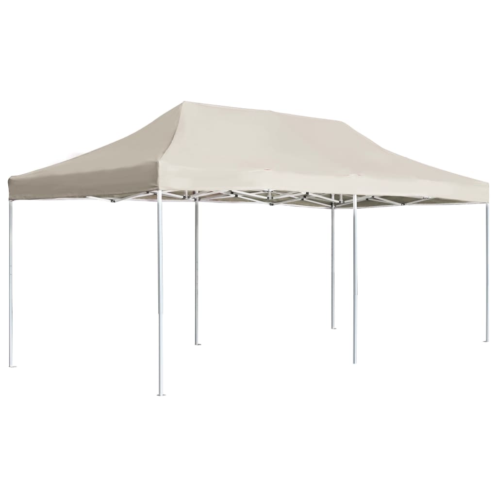 Vidaxl PartyTent Profesjonelt sammenleggbar 6x3 M aluminiumskrem