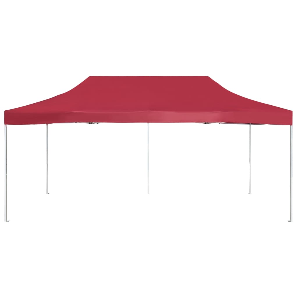 Vidaxl PartyTent Profesjonelt sammenleggbar 6x3 M Aluminium Vin Rood