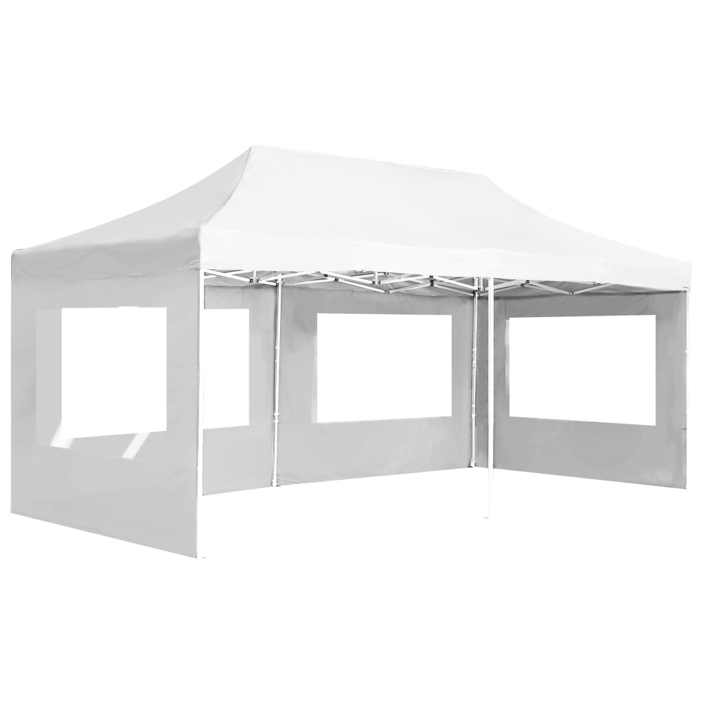 Bidaxl partyTent foldble med väggar 6x3 m aluminiumvit