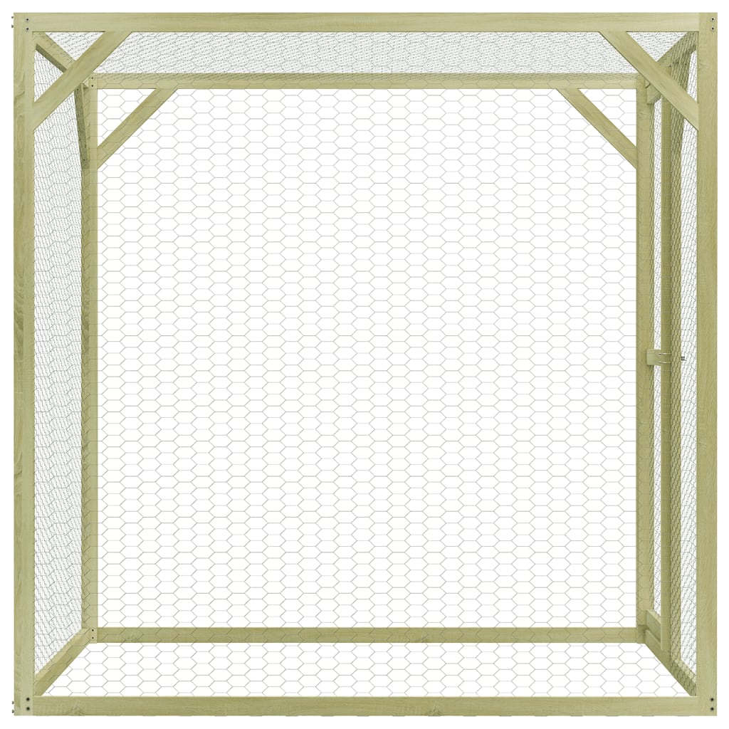 Vidaxl kippenhok 1,5x1,5x2 m staal