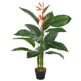 Vidaxl kunstig plante med gryte strelitzia 100 cm rød