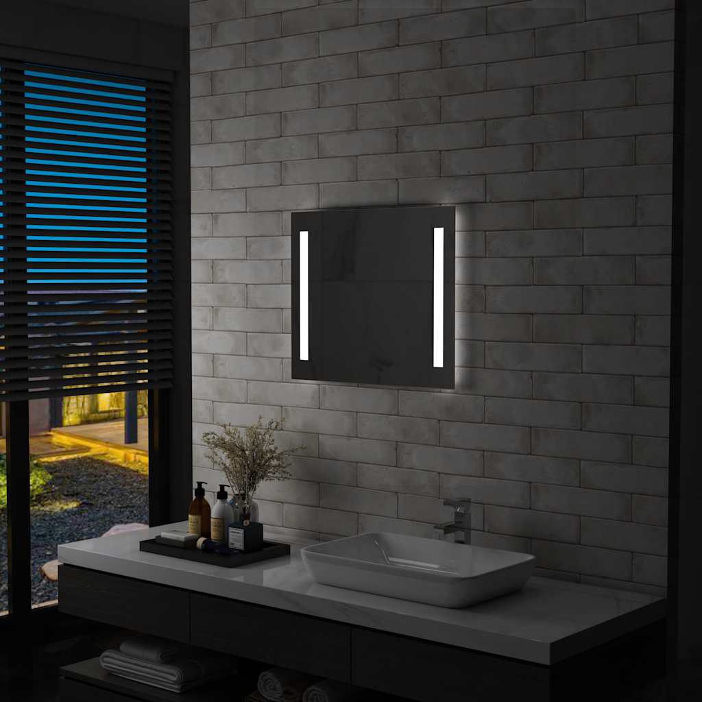 Miroir de salle de bain Vidaxl LED 60x50 cm