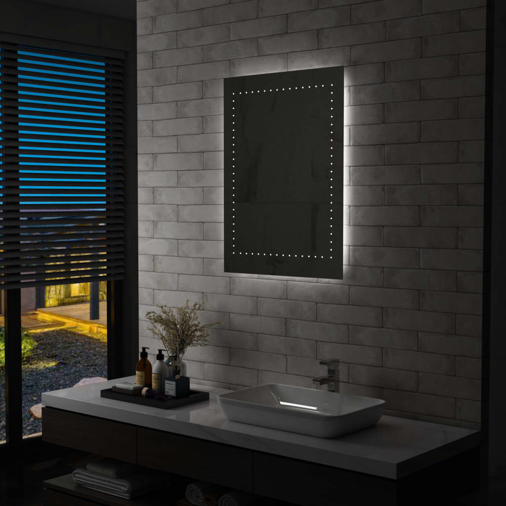 Miroir de salle de bain Vidaxl LED 60x80 cm