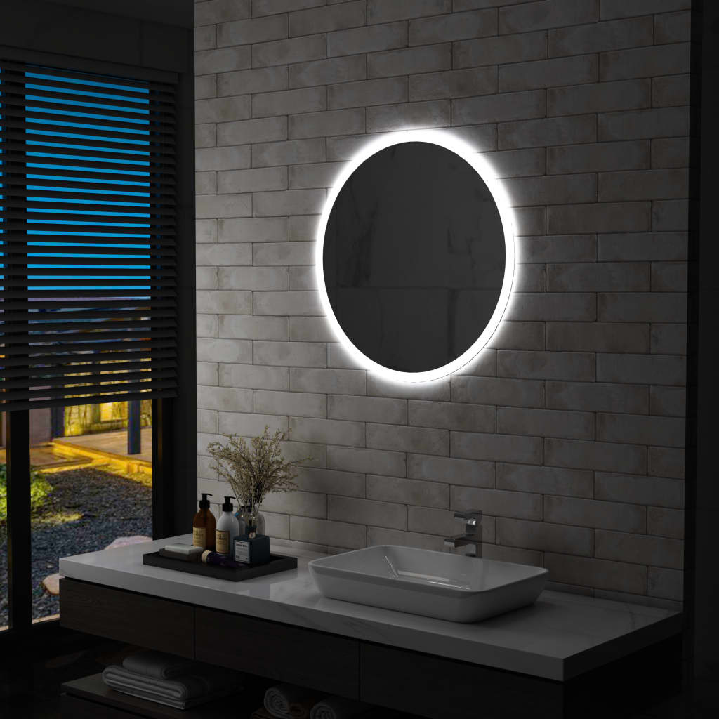 Le miroir de salle de bain Vidaxl LED 70 cm