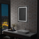 Miroir de salle de bain Vidaxl LED avec capteur tactile 60x80 cm