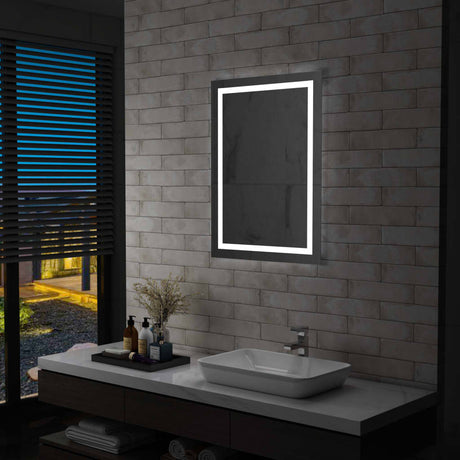 Miroir de salle de bain Vidaxl LED avec capteur tactile 60x80 cm
