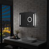 Miroir de salle de bain Vidaxl LED avec capteur tactile 80x60 cm
