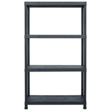 Vidaxl Storage Rack 200 kg 80x40x138 cm plastična črna